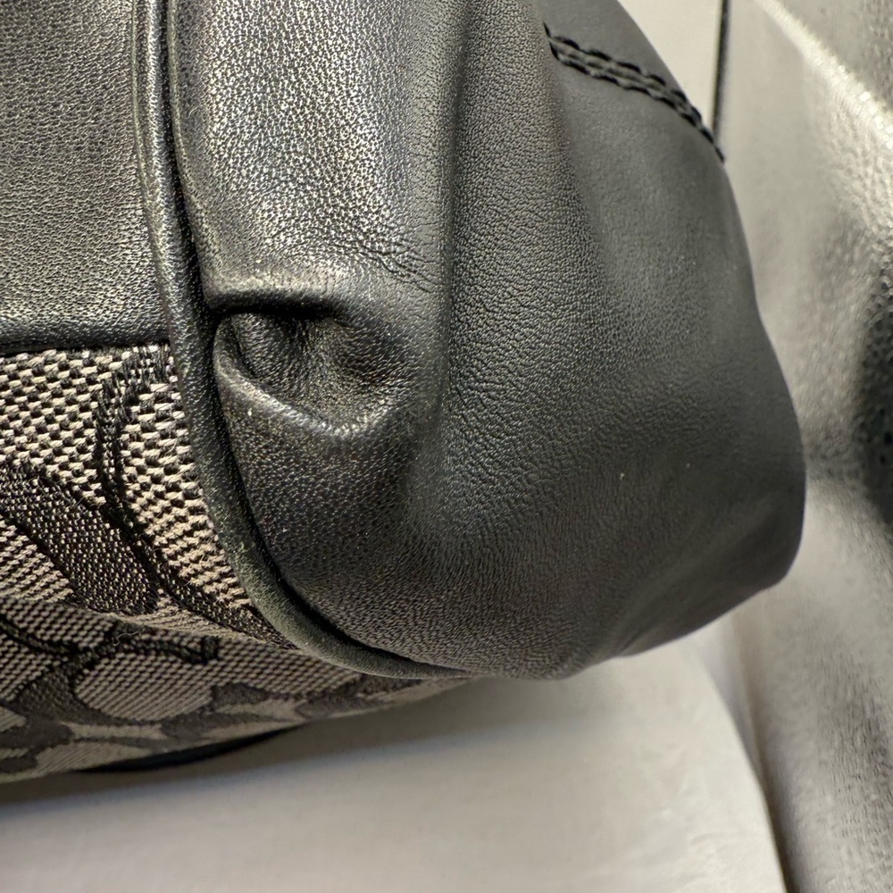 Coach Black Lexi Shoulder Bag with Monogram Pattern - Picture 11 of 13
